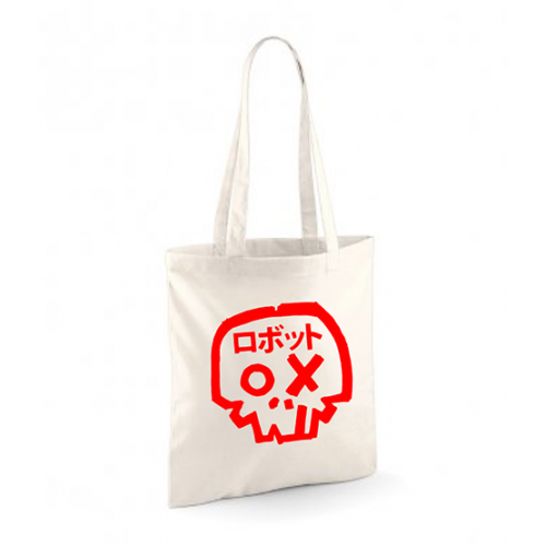 Scheme Comix Robot Head Tote Bag